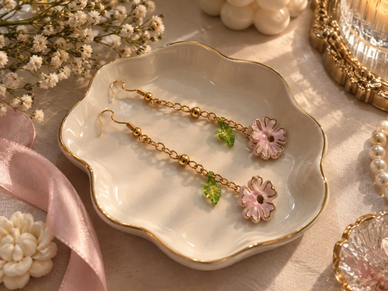 Floral Drop Earrings