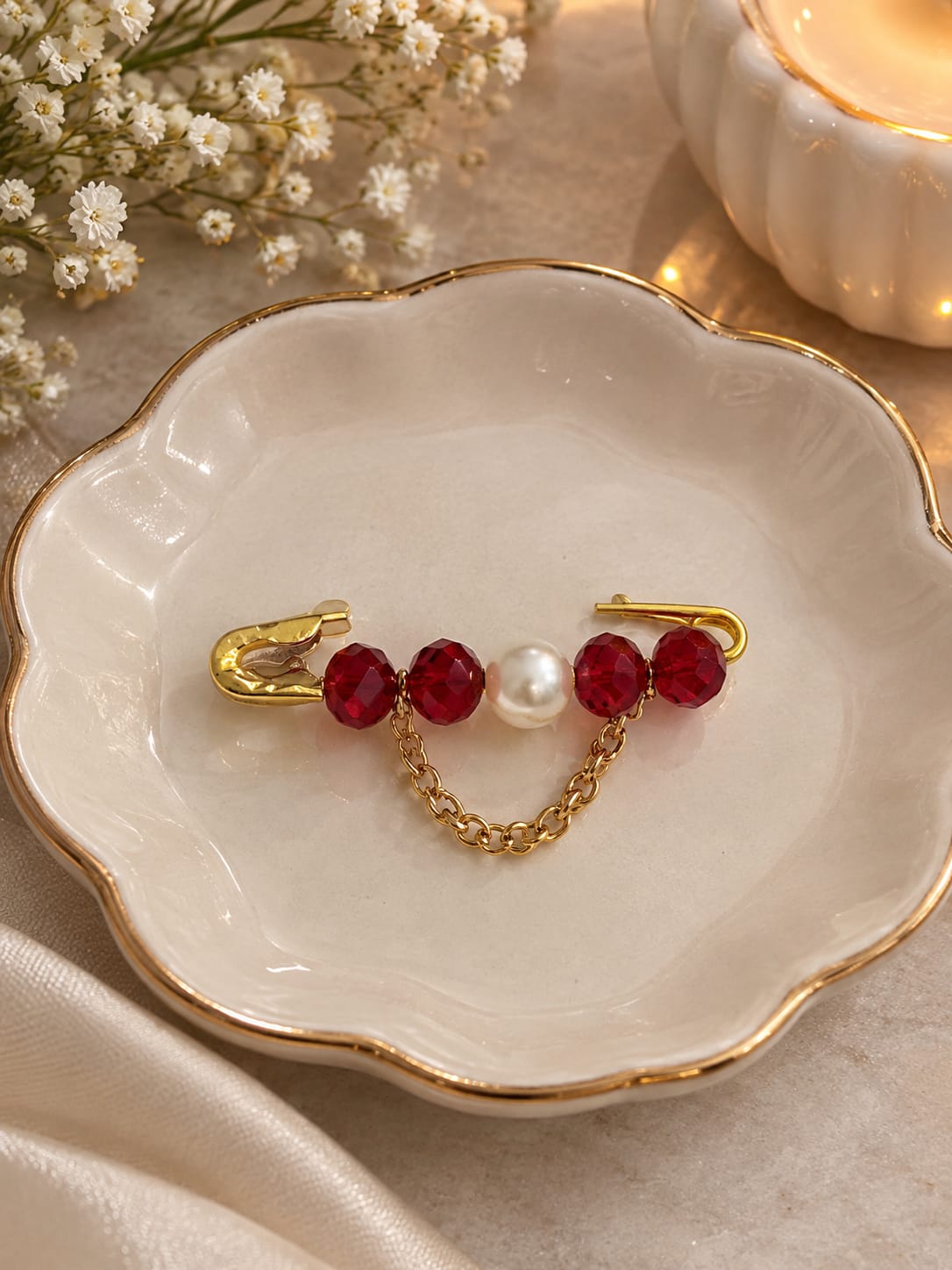 Crimson Pearl Pin